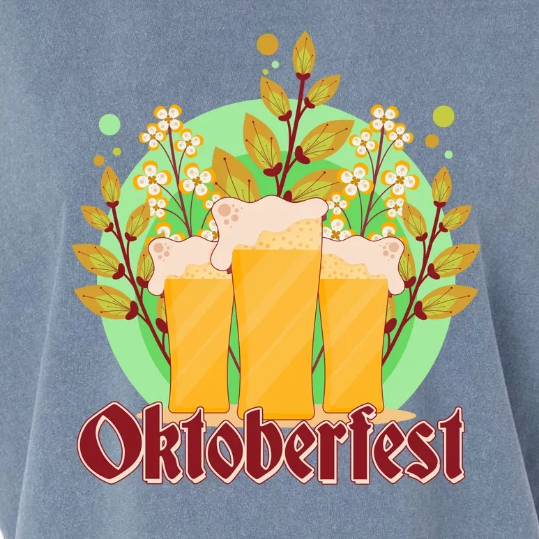 Boho Floral Oktoberfest Beers Garment-Dyed Women's Muscle Tee