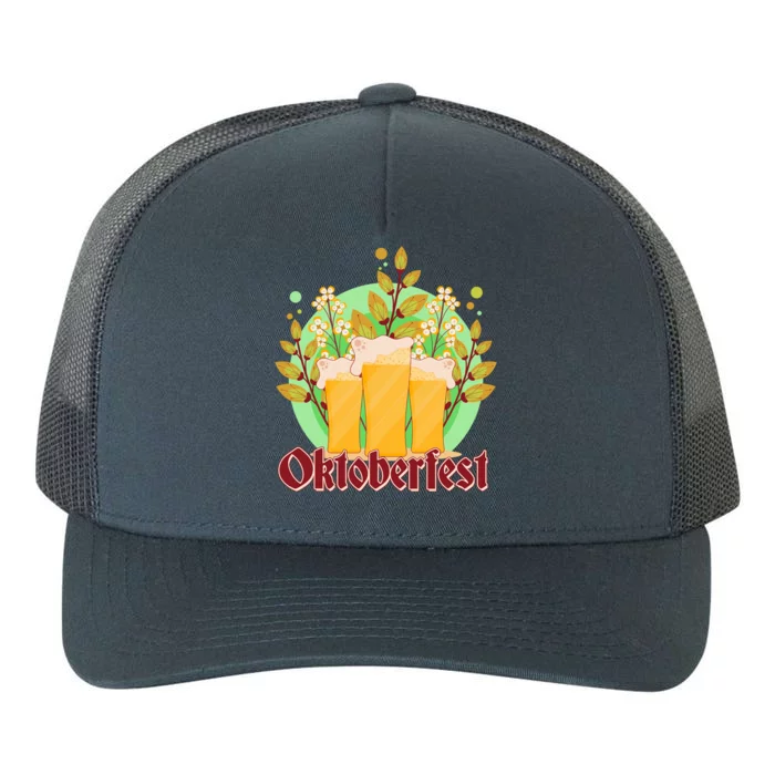 Boho Floral Oktoberfest Beers Yupoong Adult 5-Panel Trucker Hat