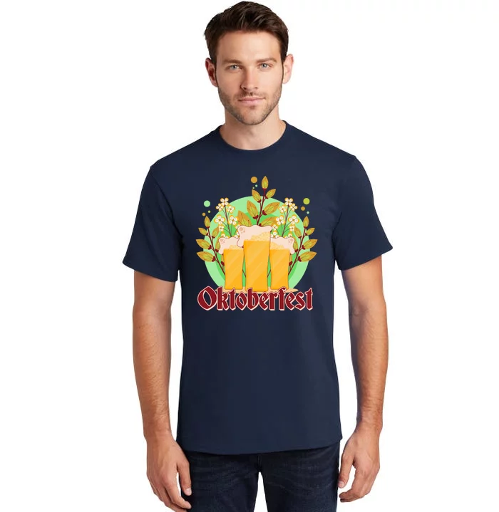 Boho Floral Oktoberfest Beers Tall T-Shirt