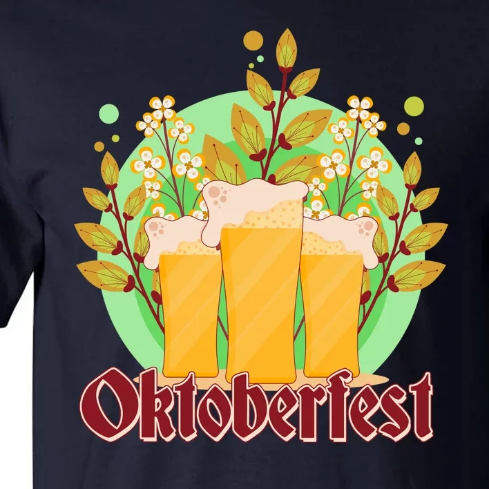 Boho Floral Oktoberfest Beers Tall T-Shirt