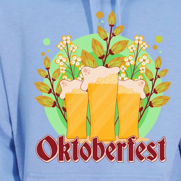 Boho Floral Oktoberfest Beers Unisex Surf Hoodie