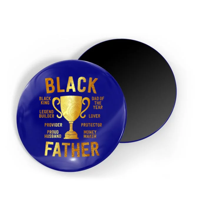 Black Father Of The Year Fathers Day Dad Husband Trophy Gift Magnet