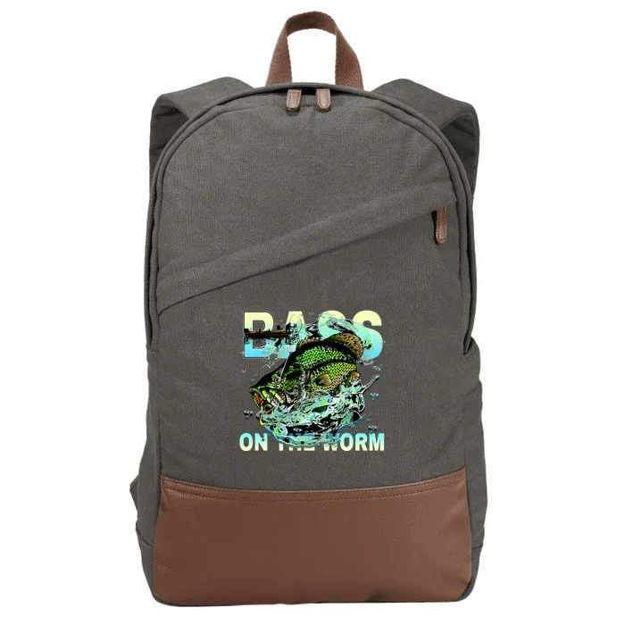 Bass Fishing On The Storm Cotton Canvas Backpack