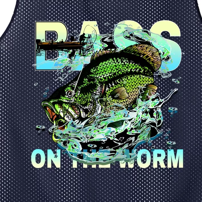 Bass Fishing On The Storm Mesh Reversible Basketball Jersey Tank