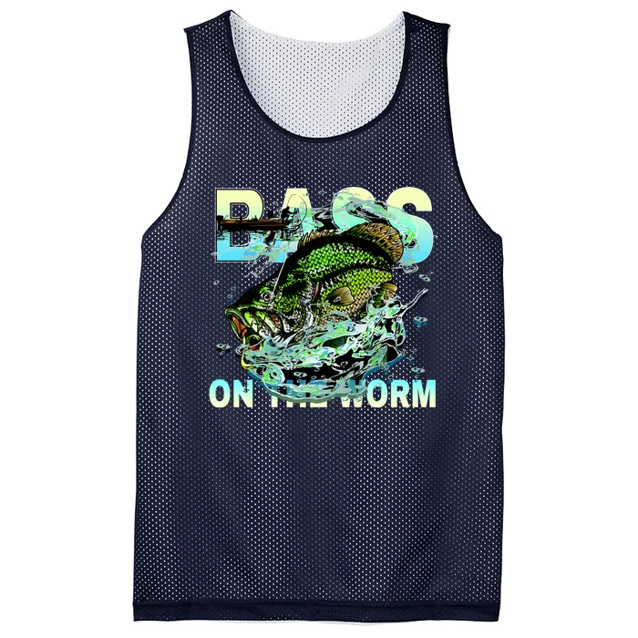 Bass Fishing On The Storm Mesh Reversible Basketball Jersey Tank