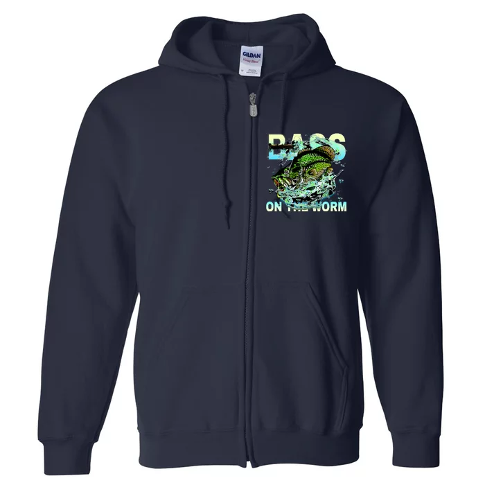 Bass Fishing On The Storm Full Zip Hoodie