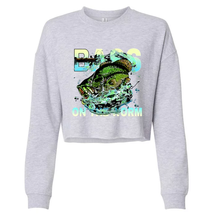 Bass Fishing On The Storm Cropped Pullover Crew