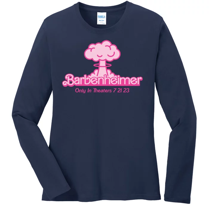 Barbenheimer Funny Only Theaters 7 21 23 Ladies Long Sleeve Shirt