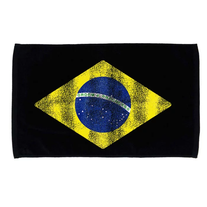 Brazilian Flag Of Brazil Vintage Br Souvenir Microfiber Hand Towel