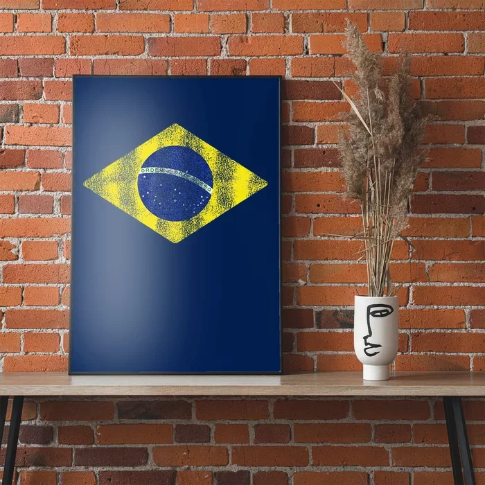 Brazilian Flag Of Brazil Vintage Br Souvenir Poster