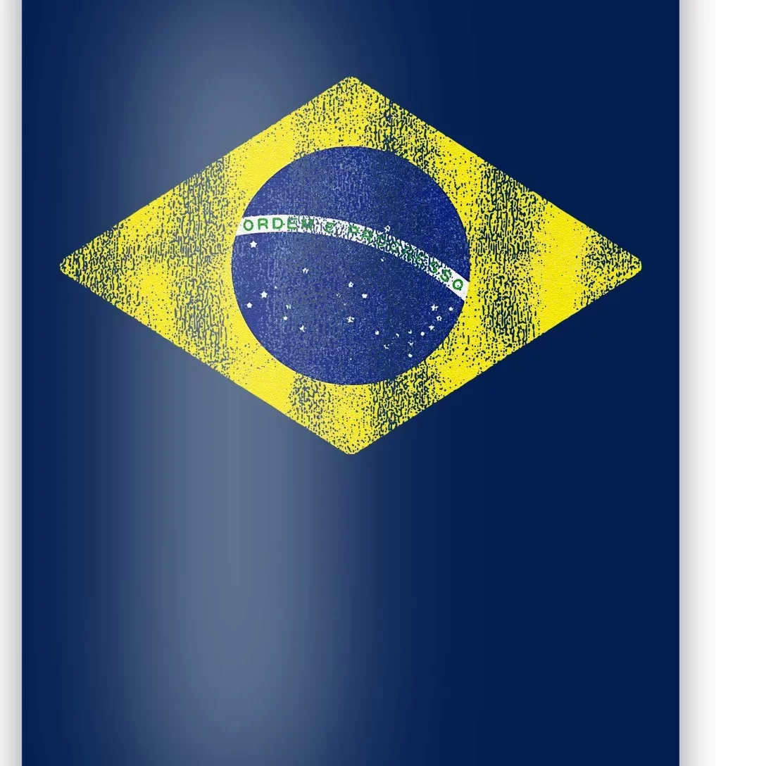 Brazilian Flag Of Brazil Vintage Br Souvenir Poster