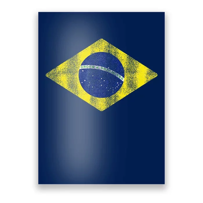 Brazilian Flag Of Brazil Vintage Br Souvenir Poster