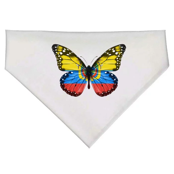 Butterfly Flag Of Ecuador USA-Made Doggie Bandana