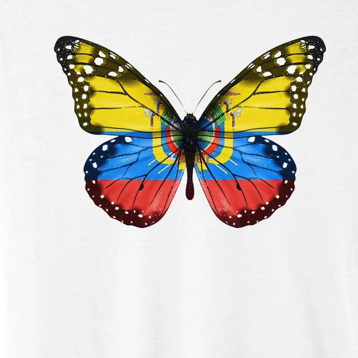 Butterfly Flag Of Ecuador ChromaSoft Performance T-Shirt