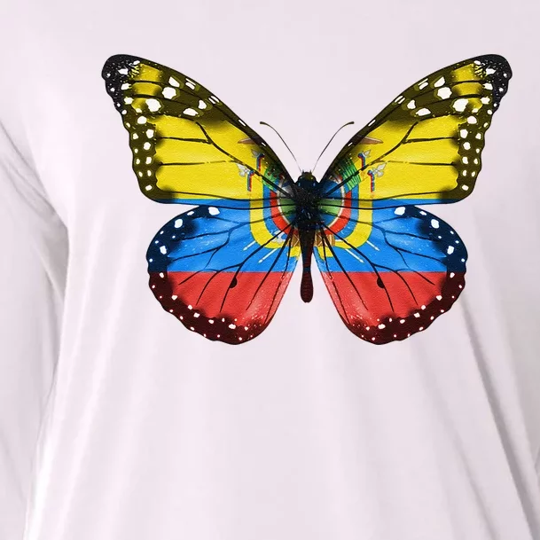 Butterfly Flag Of Ecuador Cooling Performance Long Sleeve Crew