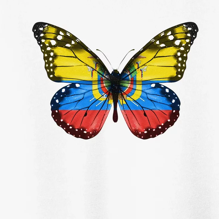 Butterfly Flag Of Ecuador Toddler T-Shirt