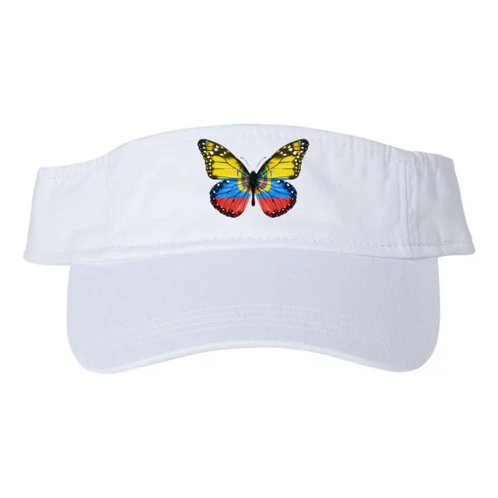 Butterfly Flag Of Ecuador Valucap Bio-Washed Visor