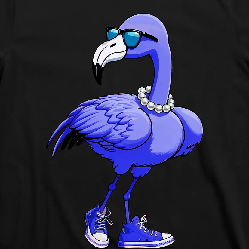 Blue Flamingo Pearls Comma La Kamala Harris 2024 T-Shirt