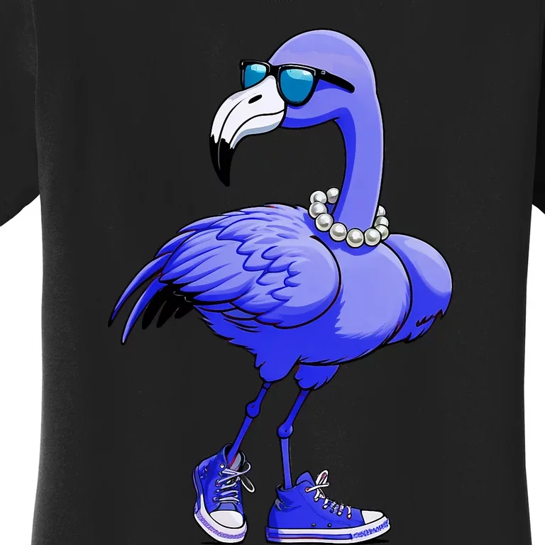 Blue Flamingo Pearls Comma La Kamala Harris 2024 Women's T-Shirt