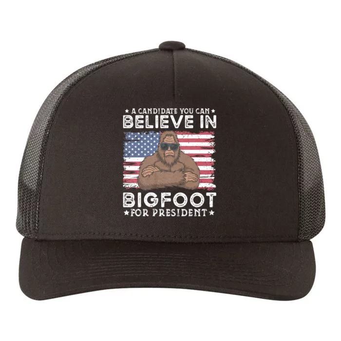 Bigfoot For President Election 2024 Funny Vote Sasquatch Usa Yupoong Adult 5-Panel Trucker Hat