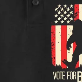 Bigfoot for President Election Vote Sasquatch USA Flag 2024 Dry Zone Grid Performance Polo