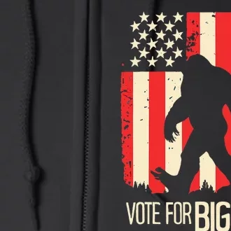 Bigfoot for President Election Vote Sasquatch USA Flag 2024 Full Zip Hoodie