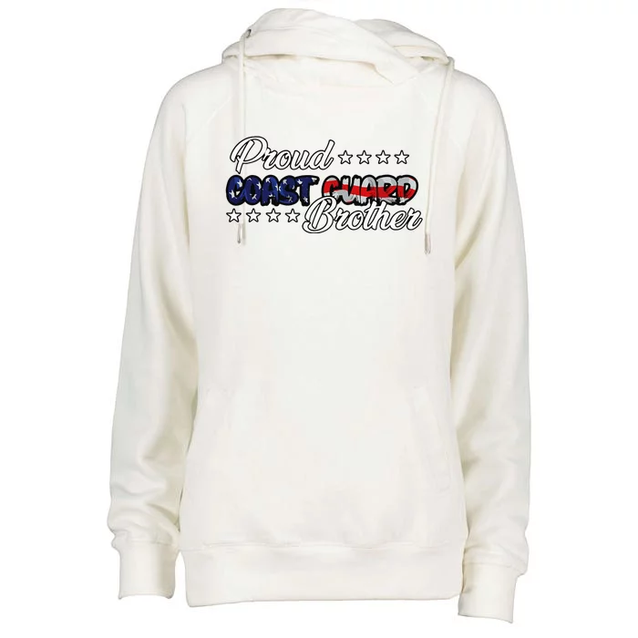 Bold Flag Proud Uscg Coast Guard Brother Womens Funnel Neck Pullover Hood