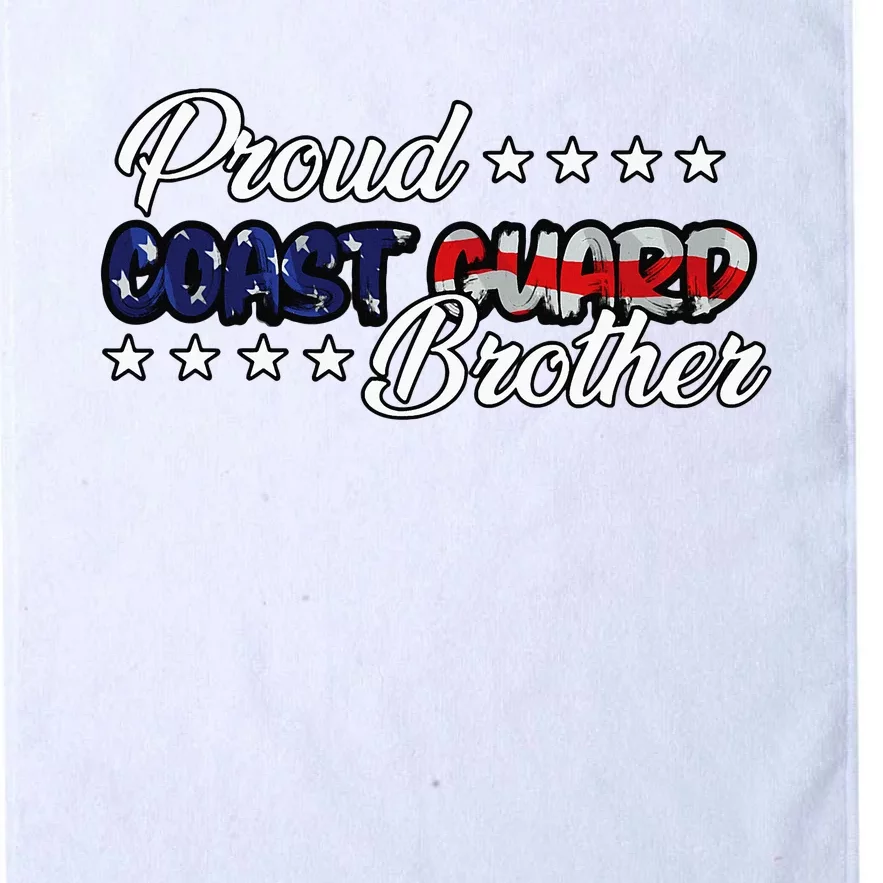 Bold Flag Proud Uscg Coast Guard Brother Platinum Collection Golf Towel