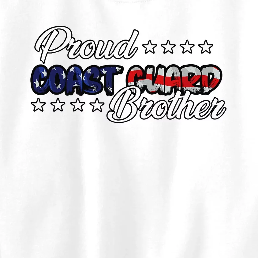 Bold Flag Proud Uscg Coast Guard Brother Kids Sweatshirt