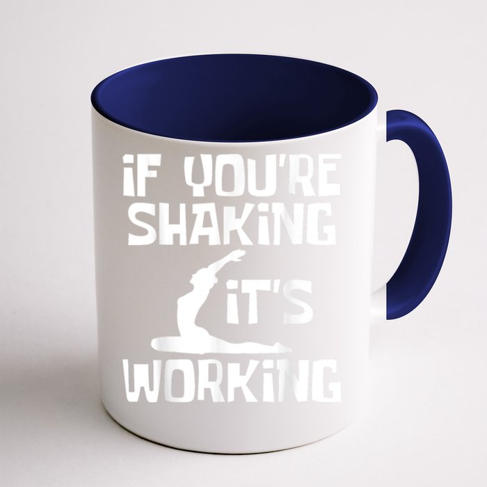 _brand Funny Pilates Shirts If YouRe Shaking ItS Working Pilates Fitness Ins Front & Back Coffee Mug