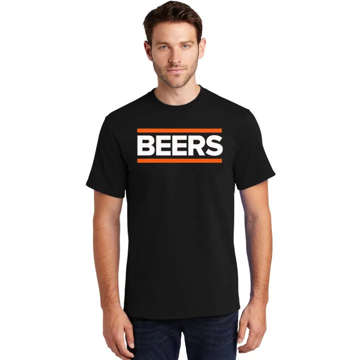 Beers Funny Party Beer Day Drinking Blue & Orange Tall T-Shirt