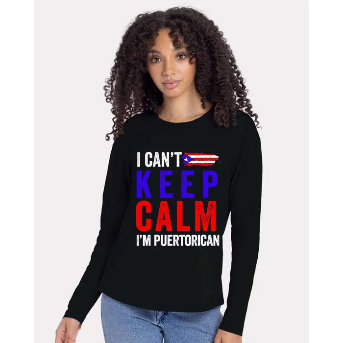 Boricua Flag PR Pride Puerto Rican Bandera Puertorriquena Womens Cotton Relaxed Long Sleeve T-Shirt