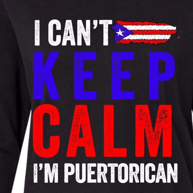 Boricua Flag PR Pride Puerto Rican Bandera Puertorriquena Womens Cotton Relaxed Long Sleeve T-Shirt