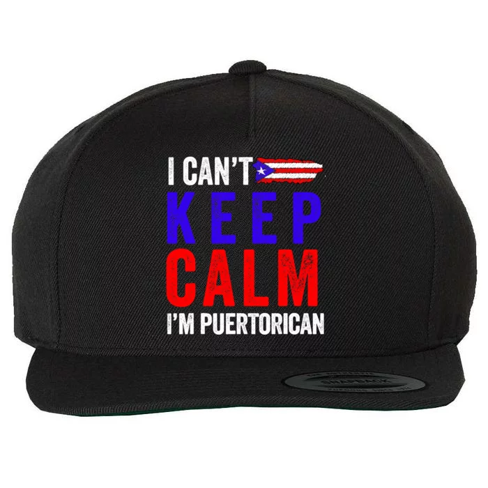 Boricua Flag PR Pride Puerto Rican Bandera Puertorriquena Wool Snapback Cap