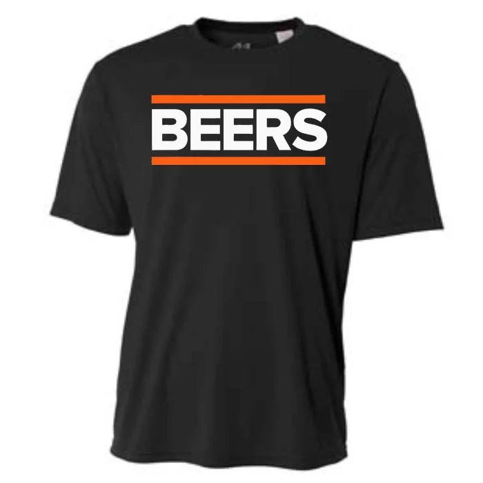 BEERS Funny Party Beer Day Drinking Blue & Orange Cooling Performance Crew T-Shirt