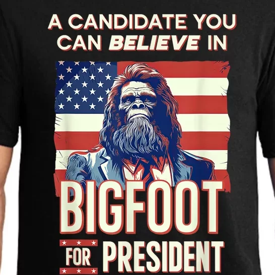 Bigfoot For President Believe Vote Elect Sasquatch Candidate Pajama Set