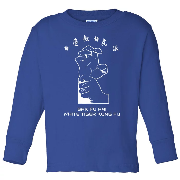 Bak Fu Pai the White Tiger Kung Fu Toddler Long Sleeve Shirt