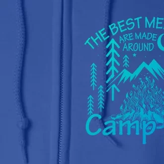 Bonfires Fire Pit Camping Best Memories Made Around Campfire Funny Gift Full Zip Hoodie