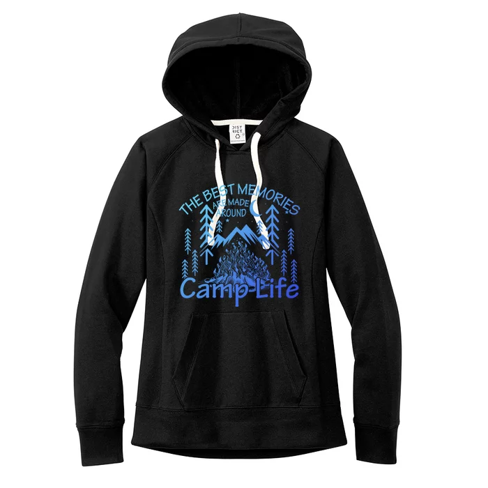 Bonfires Fire Pit Camping Best Memories Made Around Campfire Funny Gift Women's Fleece Hoodie