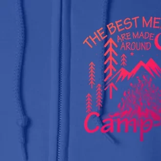 Bonfires Fire Pit Camping Best Memories Made Around Campfire Funny Gift Full Zip Hoodie