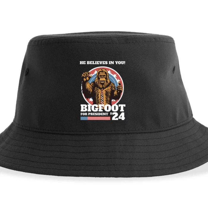 Bigfoot For President 2024 Sustainable Bucket Hat