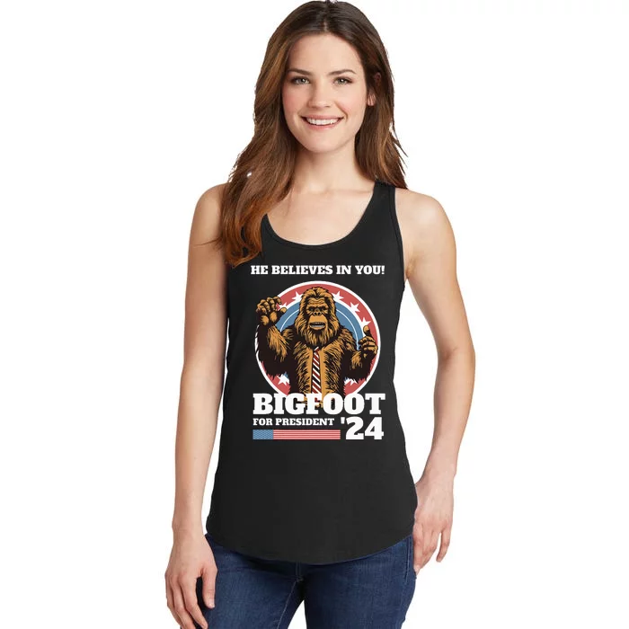 Bigfoot For President 2024 Ladies Essential Tank