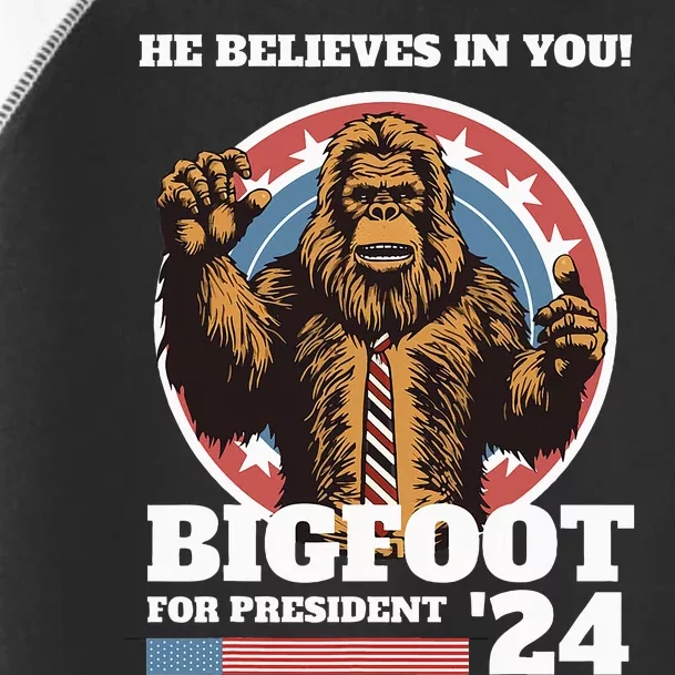 Bigfoot For President 2024 Toddler Fine Jersey T-Shirt