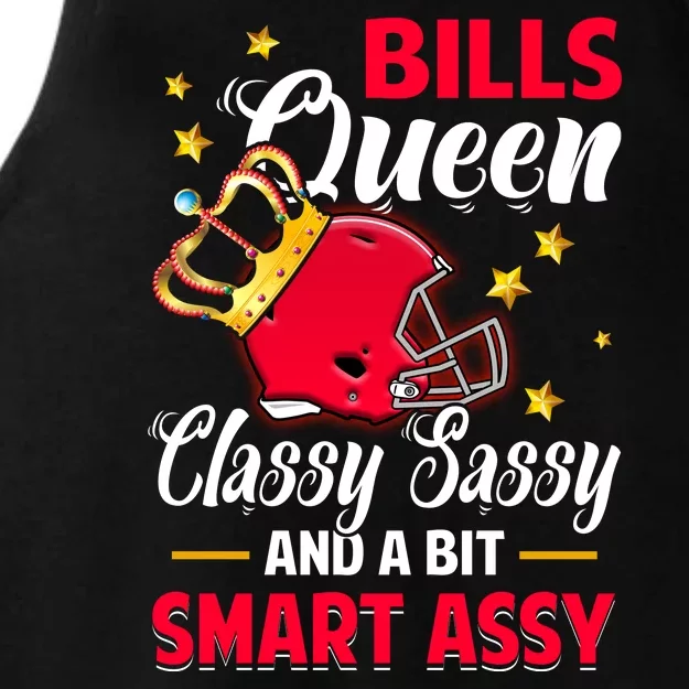 Buffalo Football Queen Classy Sassy And A Bit Smart Assy Ladies Tri-Blend Wicking Tank