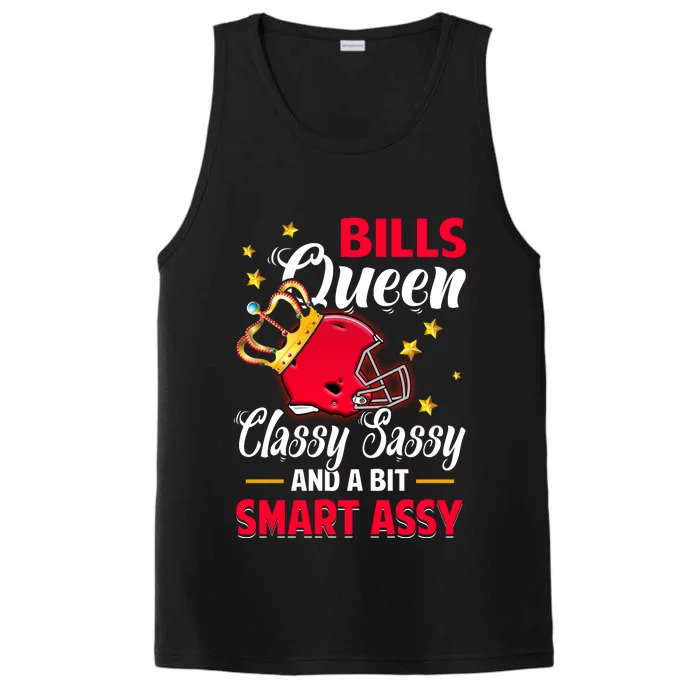 Buffalo Football Queen Classy Sassy And A Bit Smart Assy Performance Tank