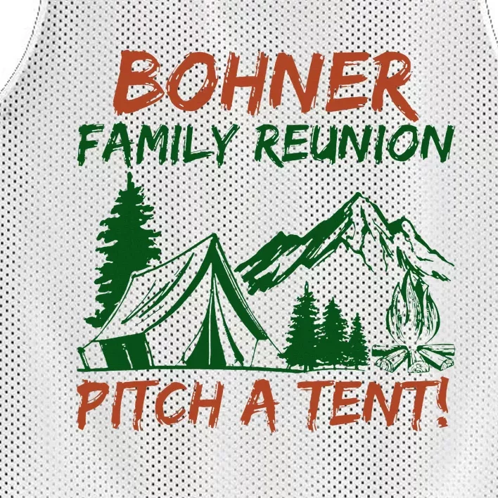 Bohner Family Reunion Pitch A Tent Mesh Reversible Basketball Jersey Tank