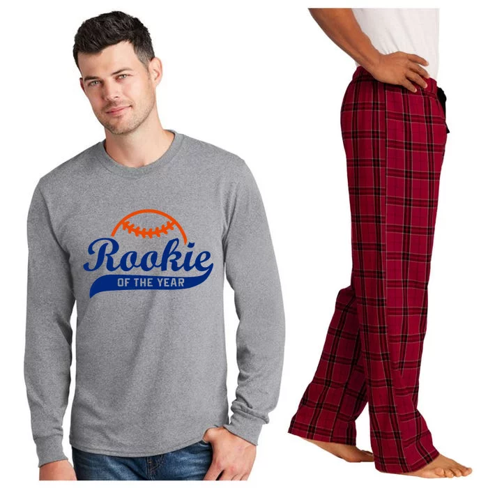 Baseball Funny Retro Rookie Of The Year Long Sleeve Pajama Set