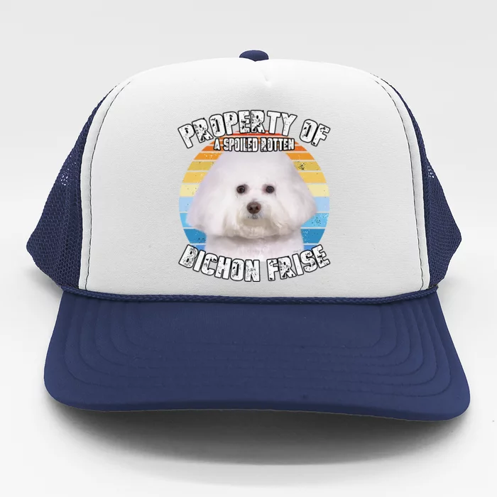 Bichon Frise Retro Property Of Cute Dog Trucker Hat