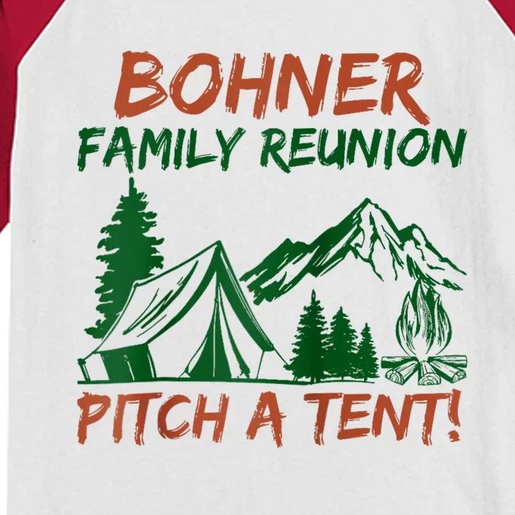 Bohner Family Reunion Pitch A Tent Kids Colorblock Raglan Jersey