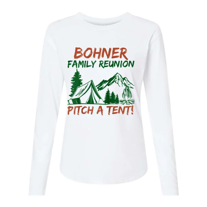 Bohner Family Reunion Pitch A Tent Womens Cotton Relaxed Long Sleeve T-Shirt